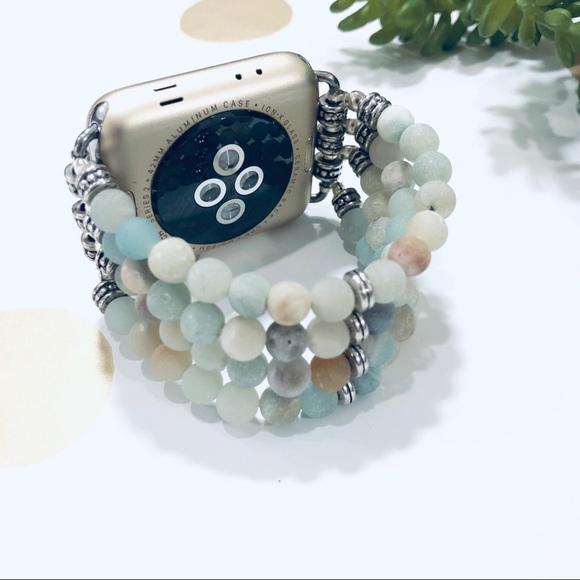 {HELENA} Apple Watch Band boho beaded stone strap - Picture 3 of 8
